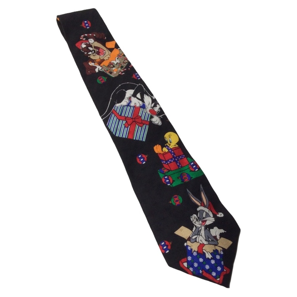 Looney Tunes Mania Christmas Silk Necktie